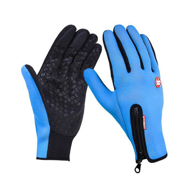 Waterproof Winter Motorcycle Gloves - Touchscreen, Anti-Slip, Fleece-Lined Sports Gloves