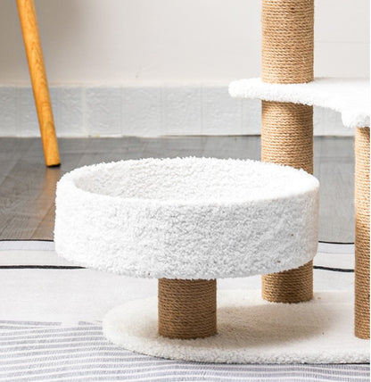 All-in-One Cat Climbing Tower with Sisal Scratching Post
