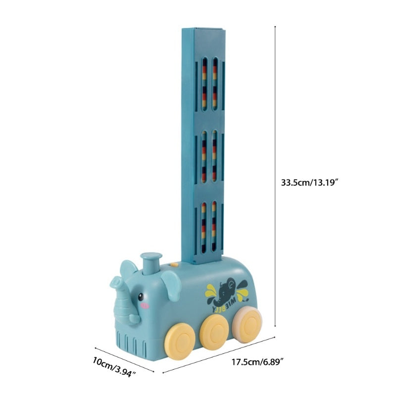 Domino Train Toy Set: Electric Stacking Blocks for Kids' Brain Development