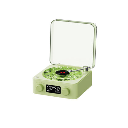 Retro Turntable Bluetooth Speaker with Vinyl Player, White Noise & RGB Light Effects