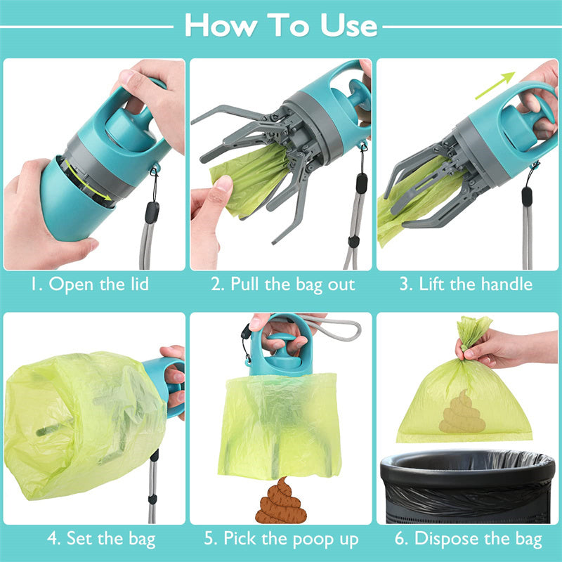 Portable Dog Pooper Scooper with Bag Dispenser