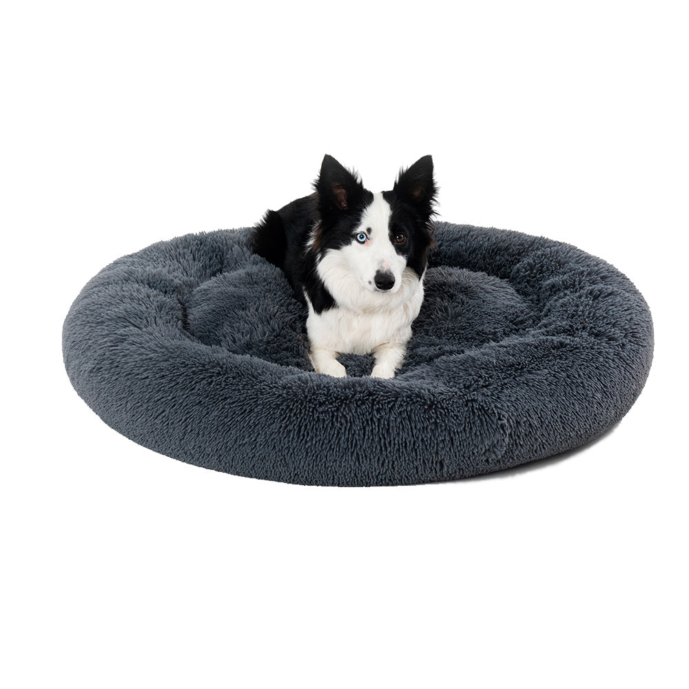 Fluffy Donut Pet Bed – Plush, Washable, Calming Sofa for Dogs & Cats