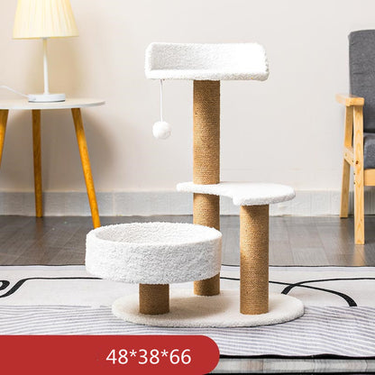 All-in-One Cat Climbing Tower with Sisal Scratching Post