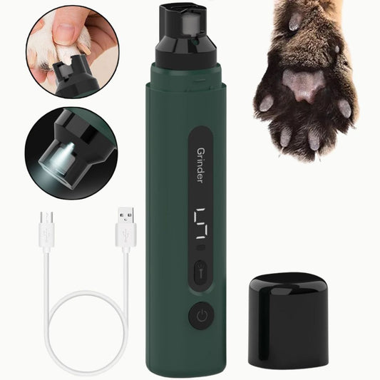 Rechargeable 5-Speed Dog Nail Grinder – Super Quiet Electric Trimmer for Claw Care