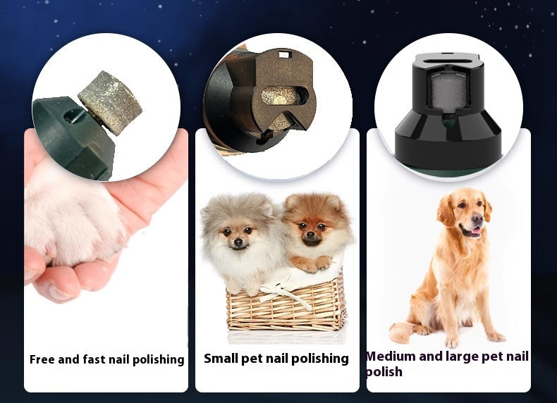 Rechargeable 5-Speed Dog Nail Grinder – Super Quiet Electric Trimmer for Claw Care