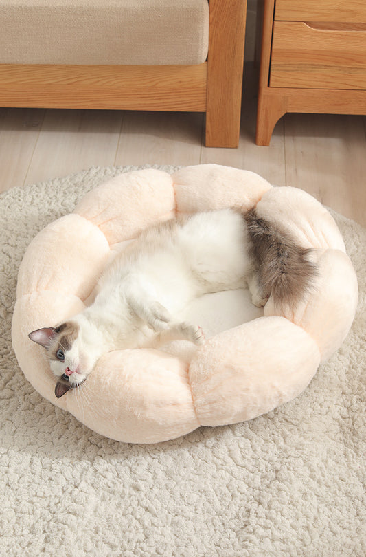 Flower-Shaped Pet Bed – Soft Blanket Mat for Cats & Dogs
