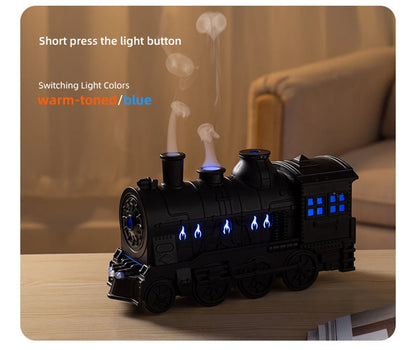 Train-Shaped Aromatherapy Diffuser & Ultrasonic Humidifier with LED Light