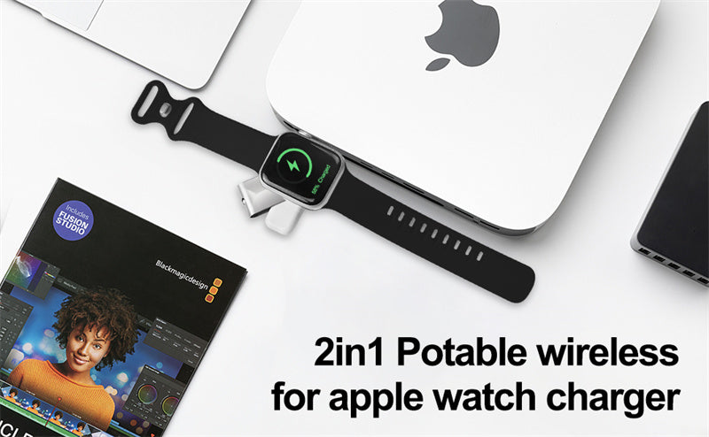 2-in-1 Magnetic Wireless Charger for Apple Watch